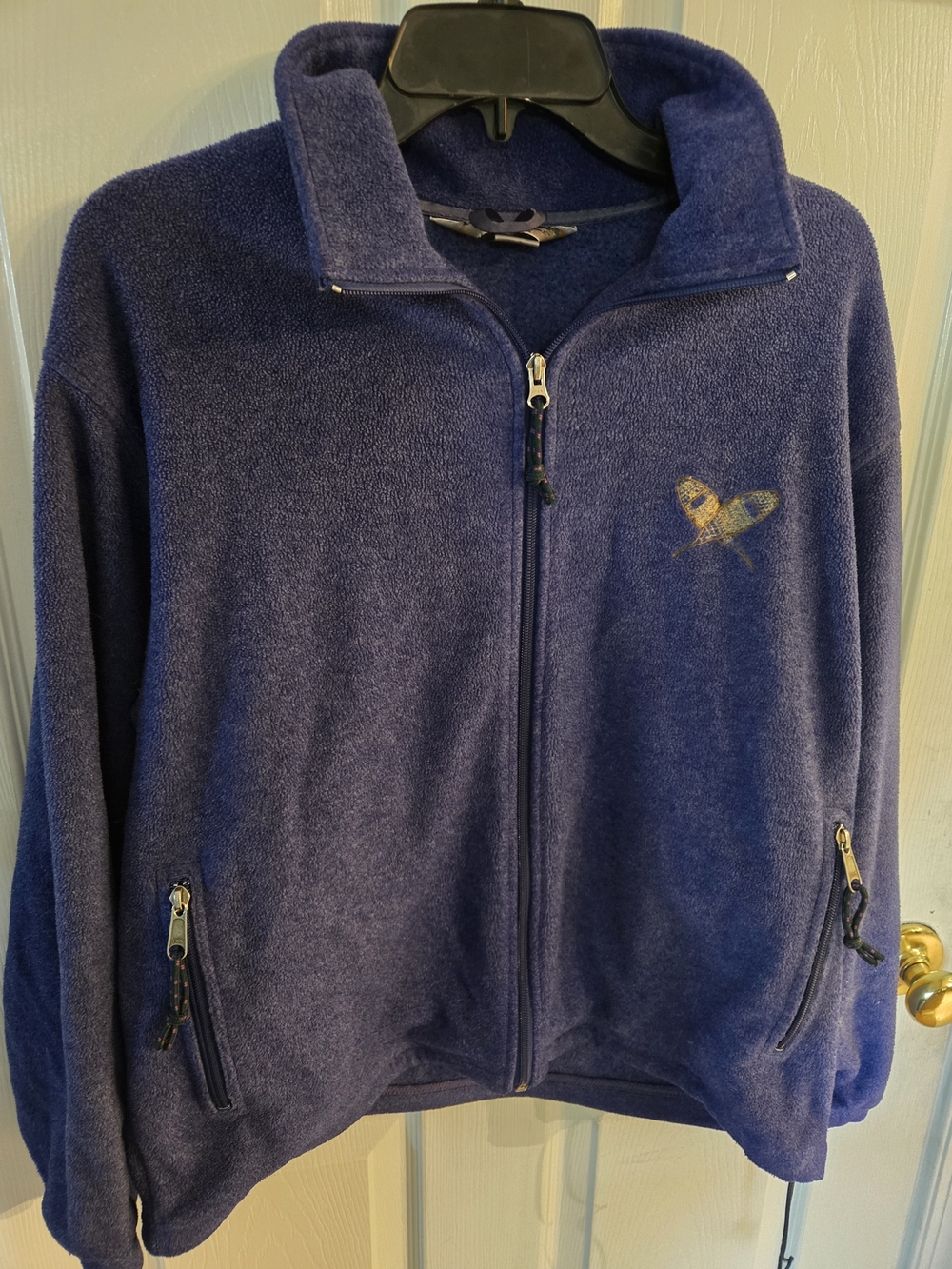 Eastern Mountain Sports Women's Navy Blue /purple M Full-Zip Fleece Jacket